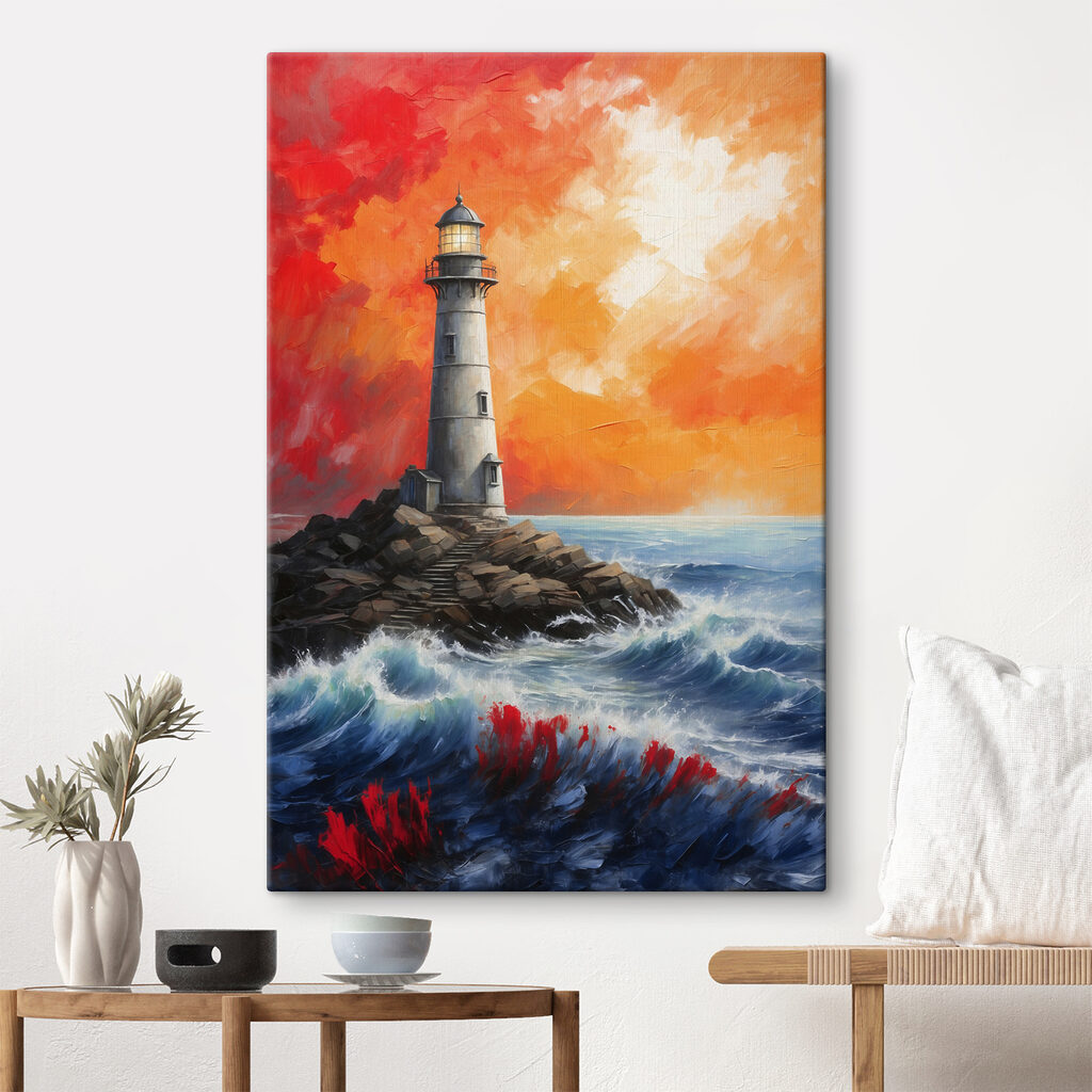 Phare sur les rochers — intérieur 1