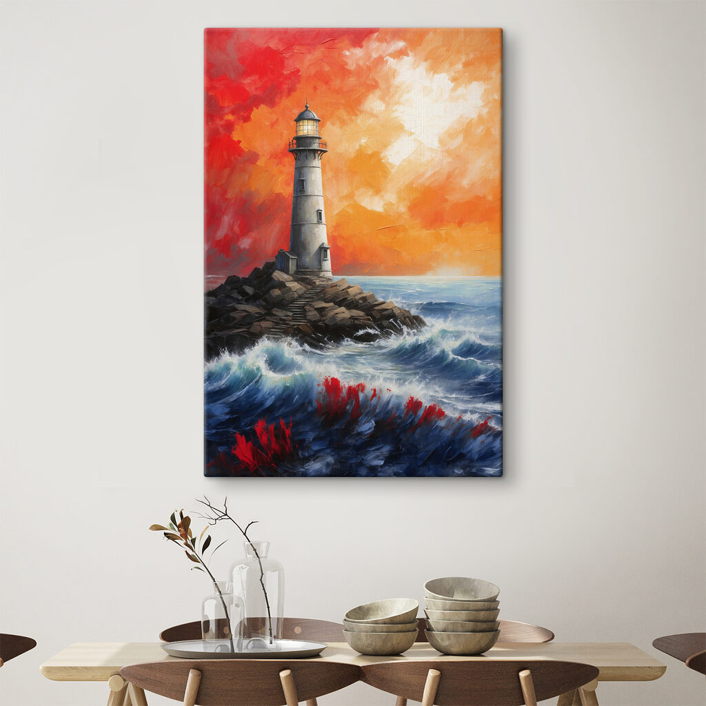 Phare sur les rochers — intérieur 2