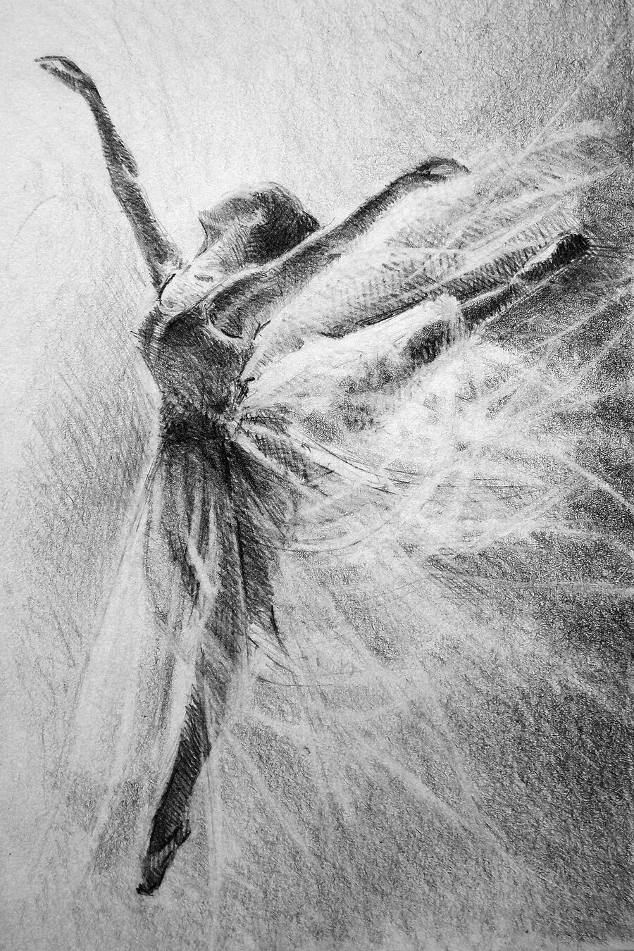 Ballerine en élan — motif complet
