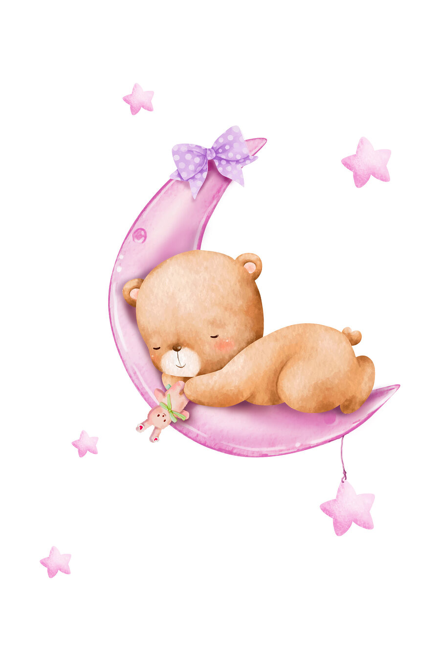 Ourson sur la lune — motif complet