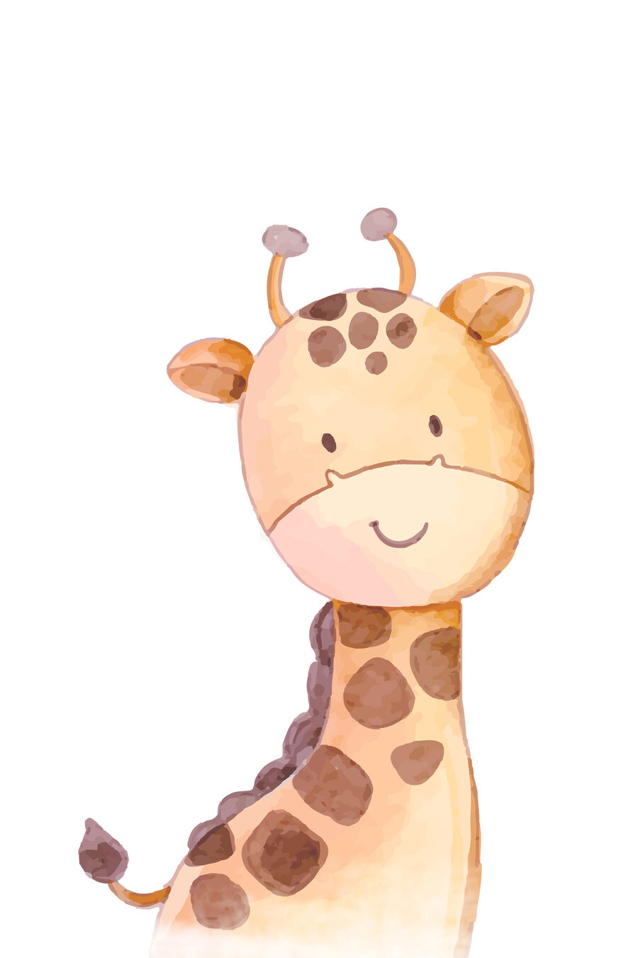 Girafe au doux sourire — motif complet