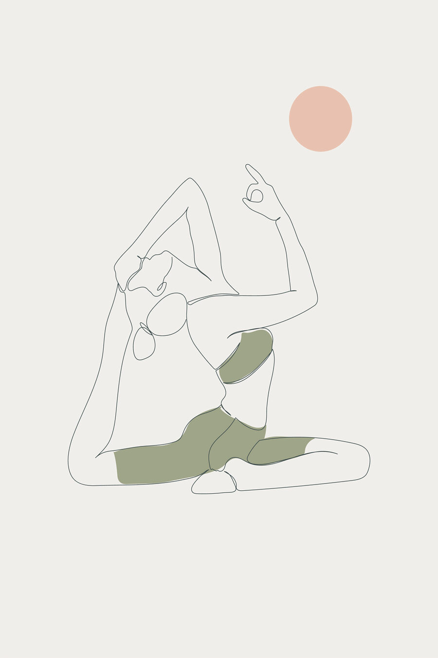Yoga sous le soleil — motif complet