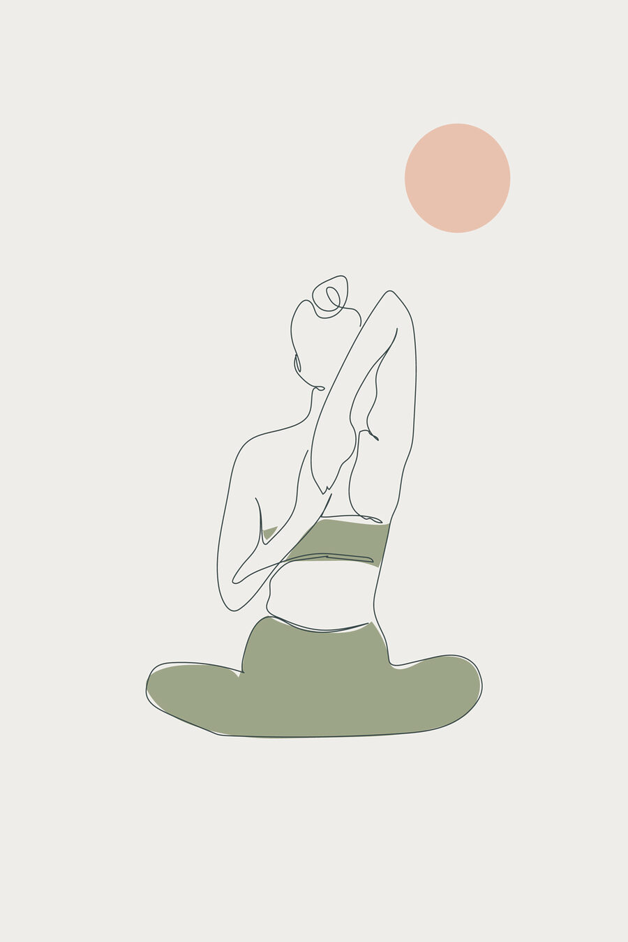 Yoga en tailleur — motif complet