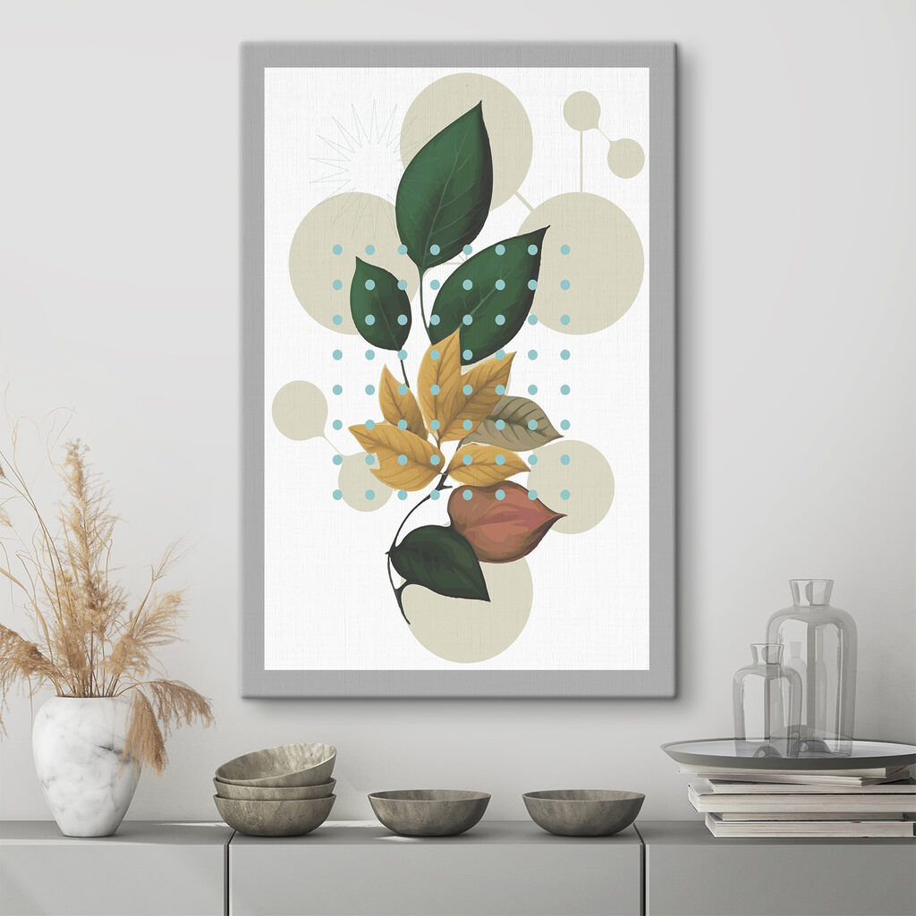 Feuilles et fleurs stylisées — intérieur 3