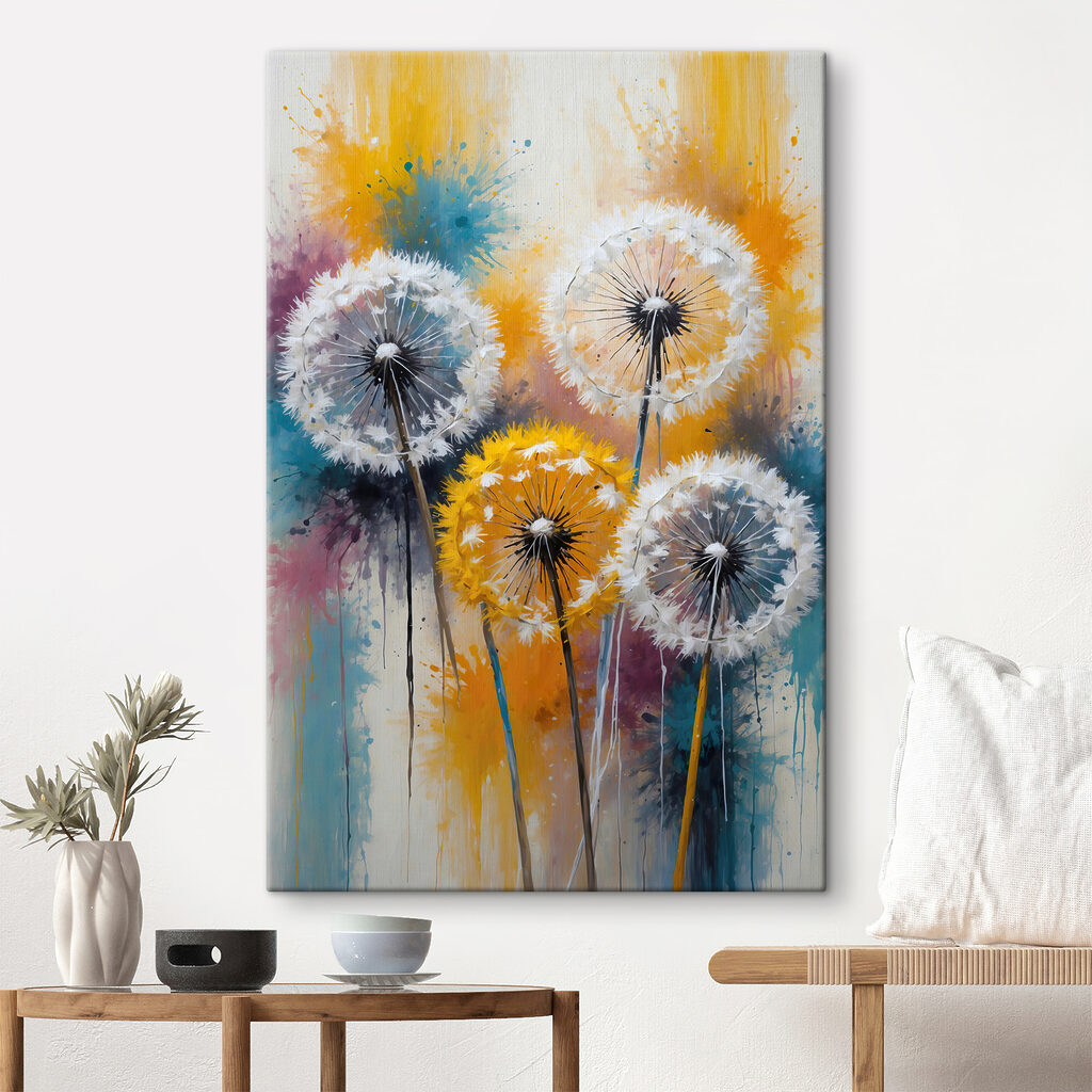 Pissenlits aux couleurs gaies — intérieur 1