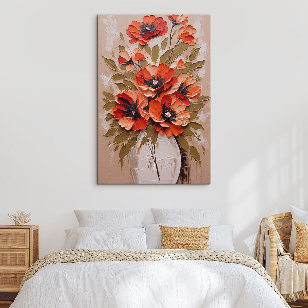 Bouquet rouge orangé — intérieur 4