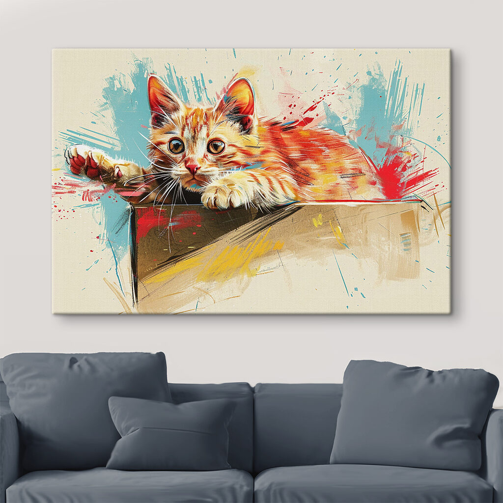 Chaton dans son carton — intérieur 2