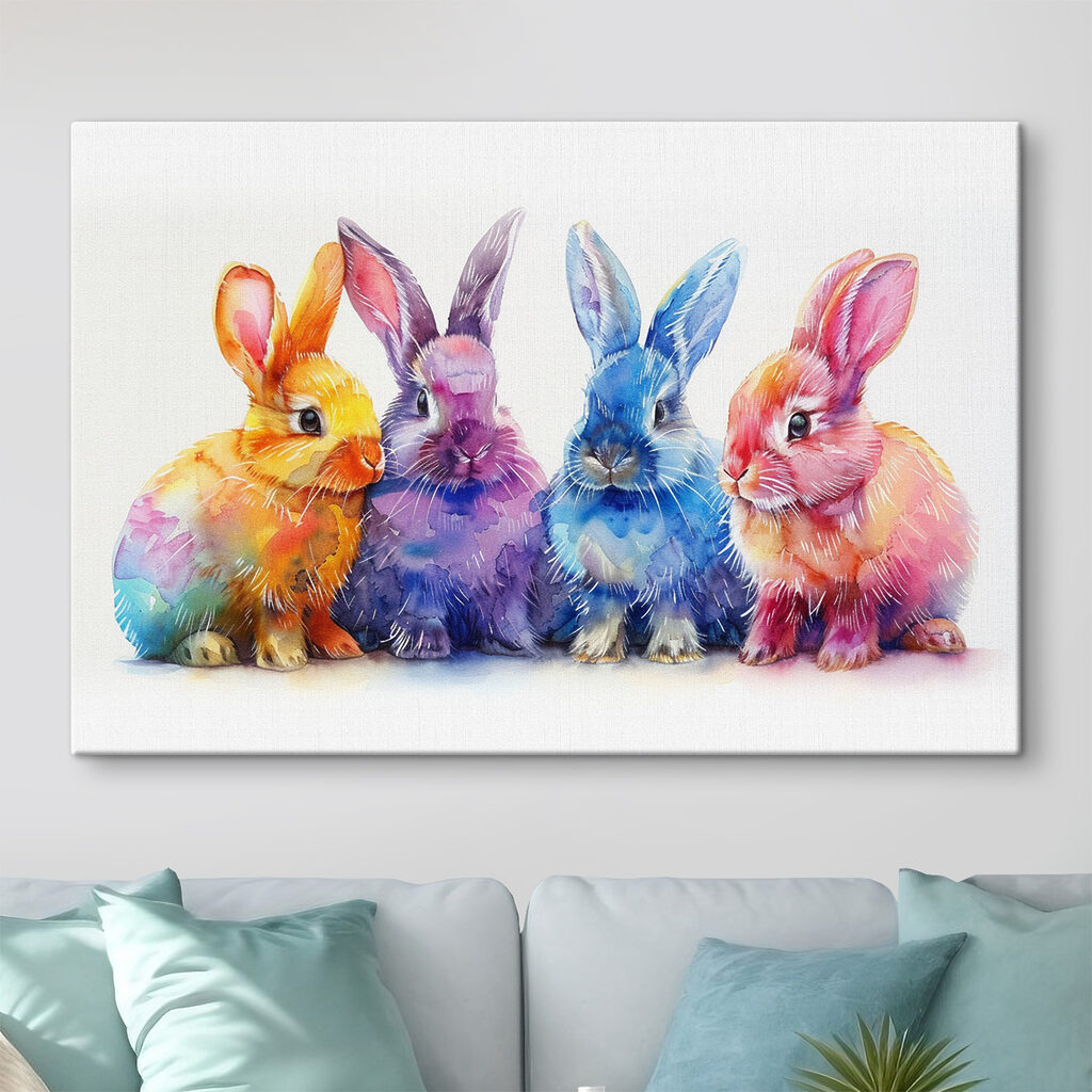 Petits lapins colorés — intérieur 2