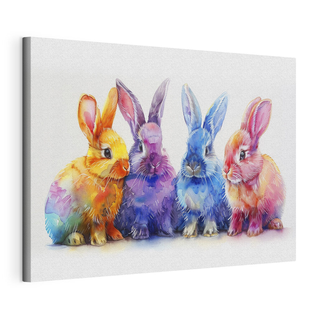 Petits lapins colorés — vue du produit