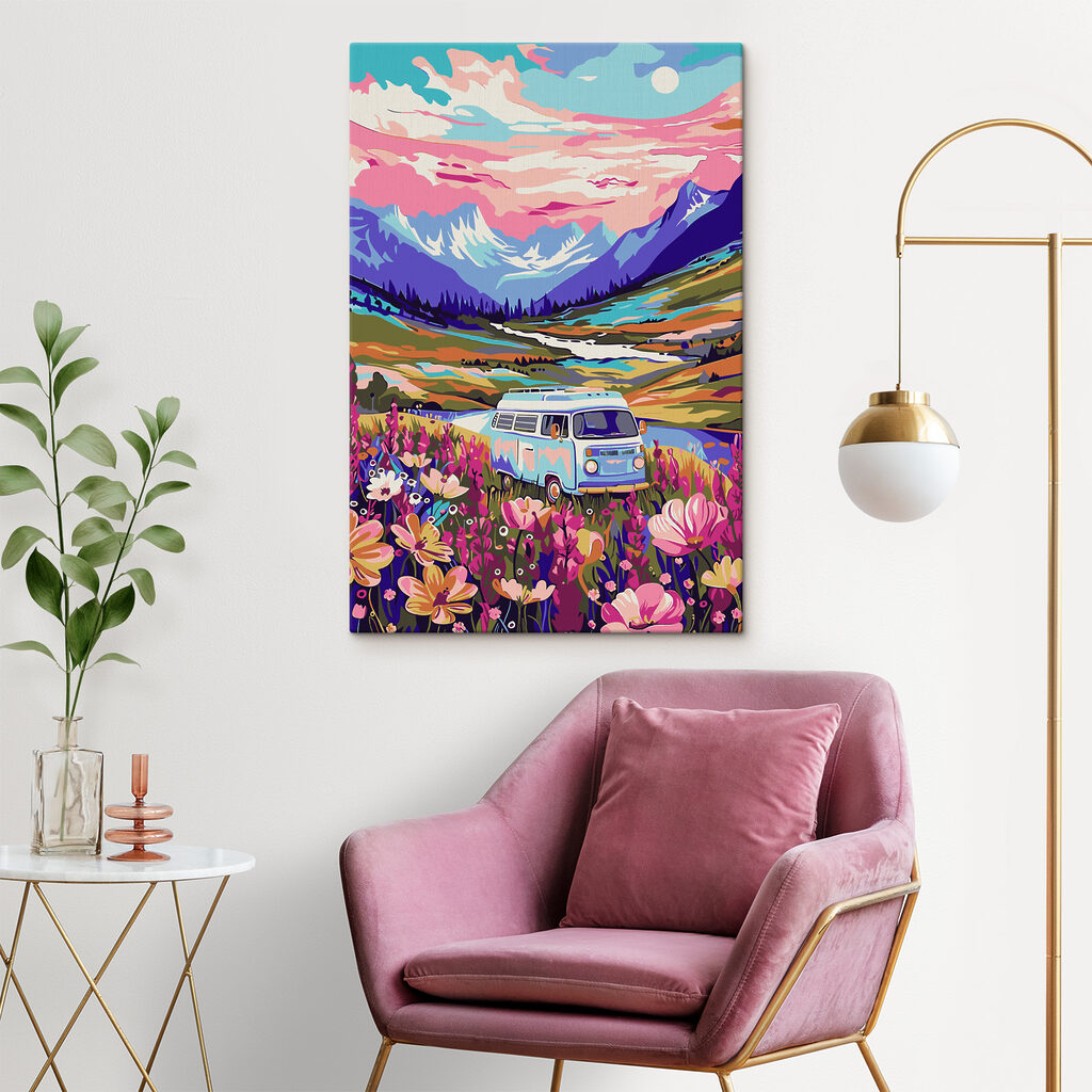 Van parmi les fleurs — intérieur 1