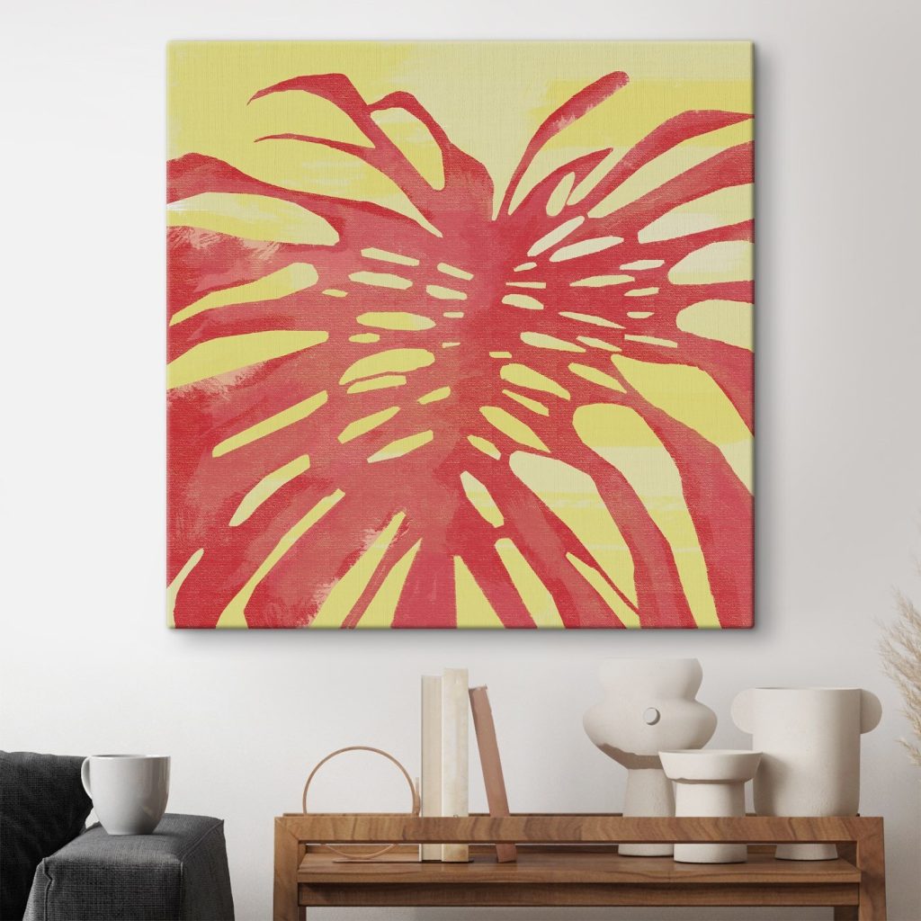 Feuille rouge sur jaune — intérieur 1