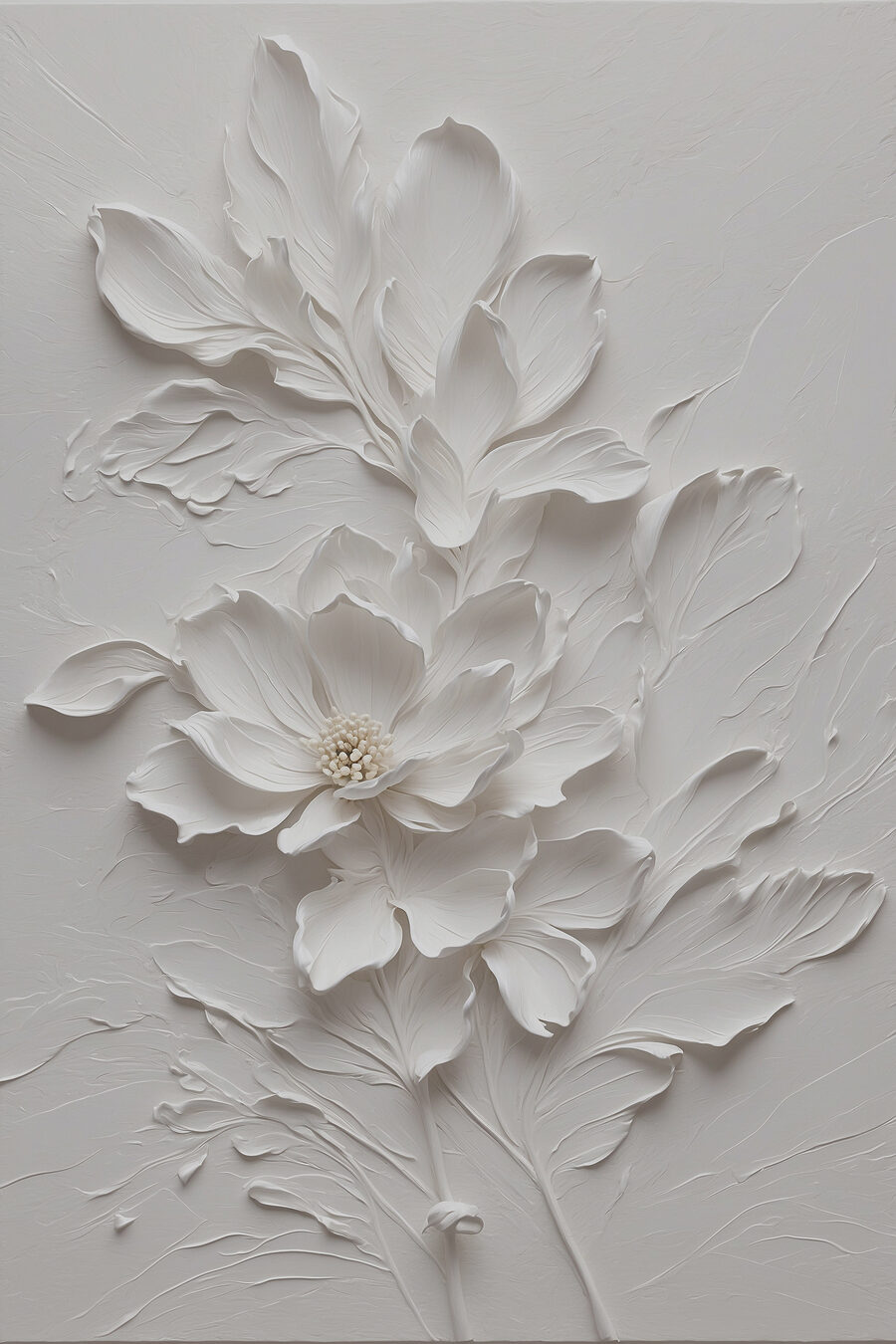 Rameau blanc crème — motif complet
