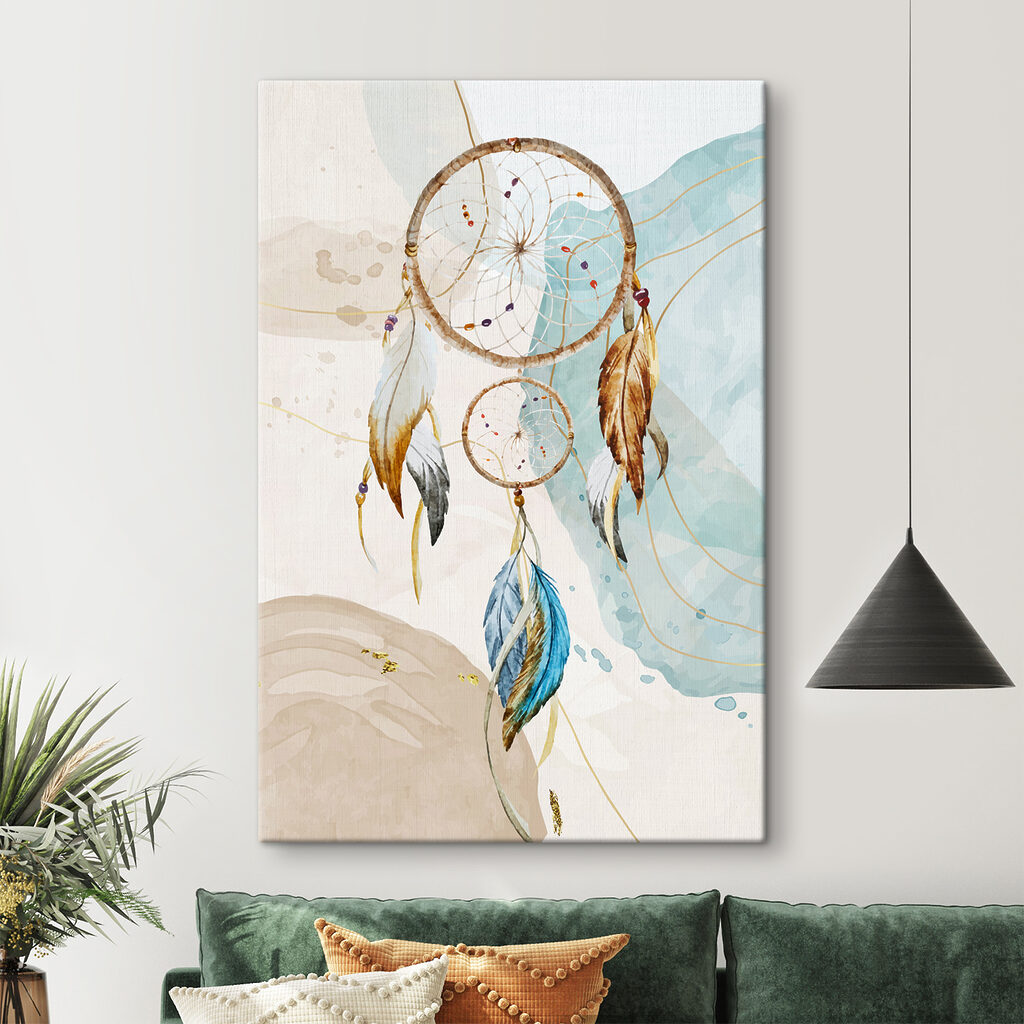Attrape-rêves aux plumes bleues — intérieur 1