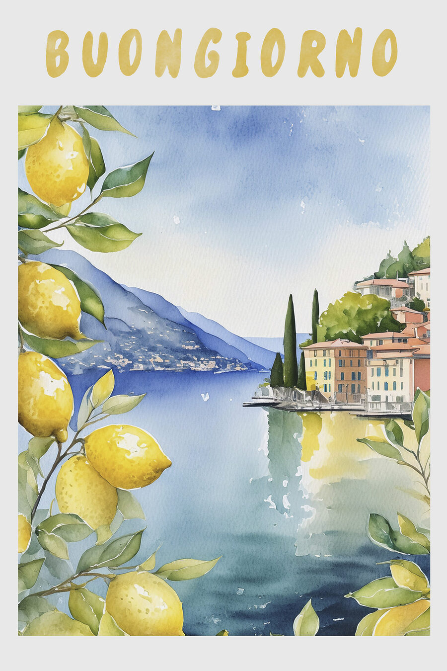 Buongiorno sur le lac — motif complet