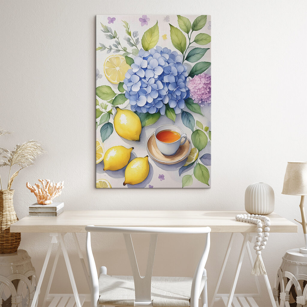 Hortensias et citrons — intérieur 1