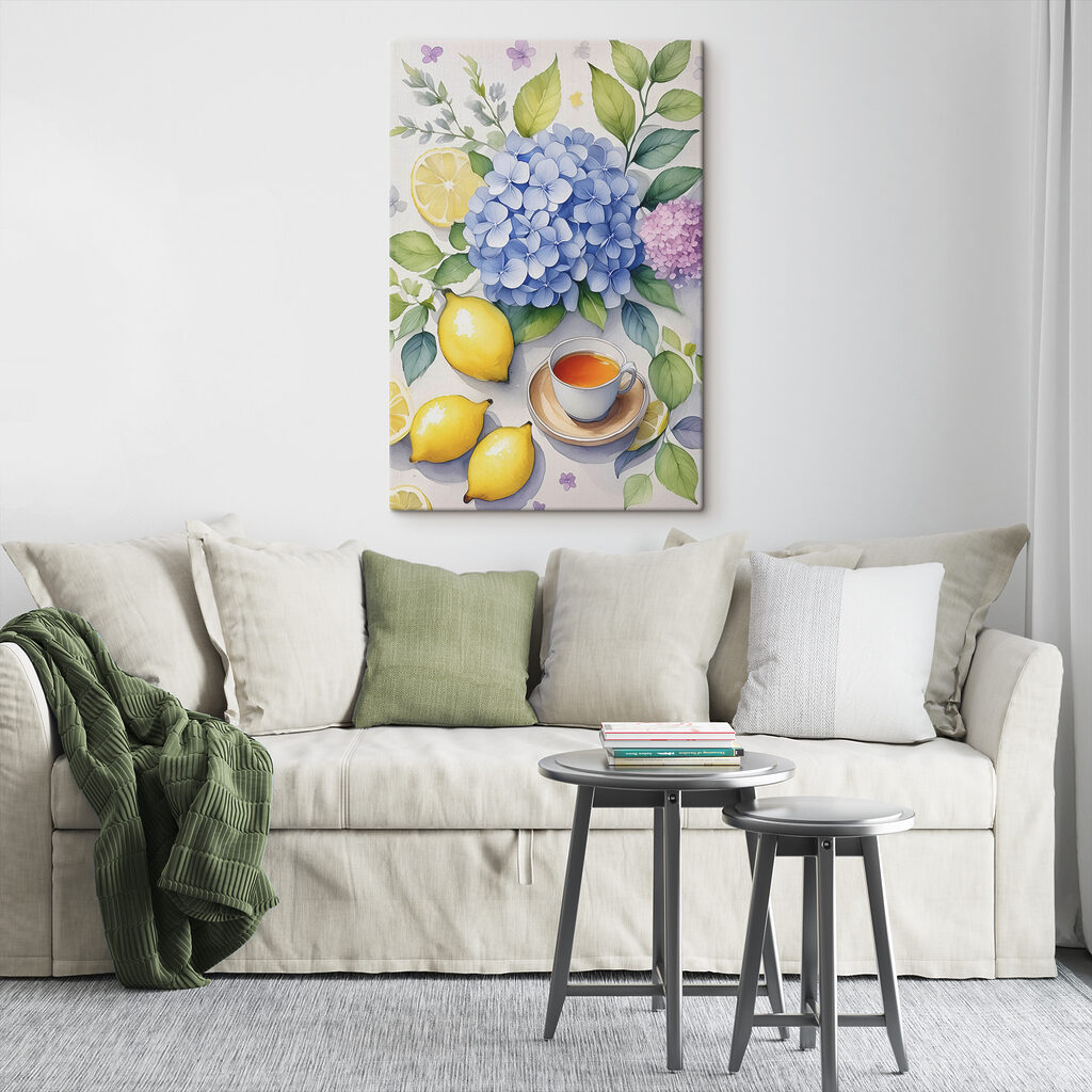 Hortensias et citrons — intérieur 2