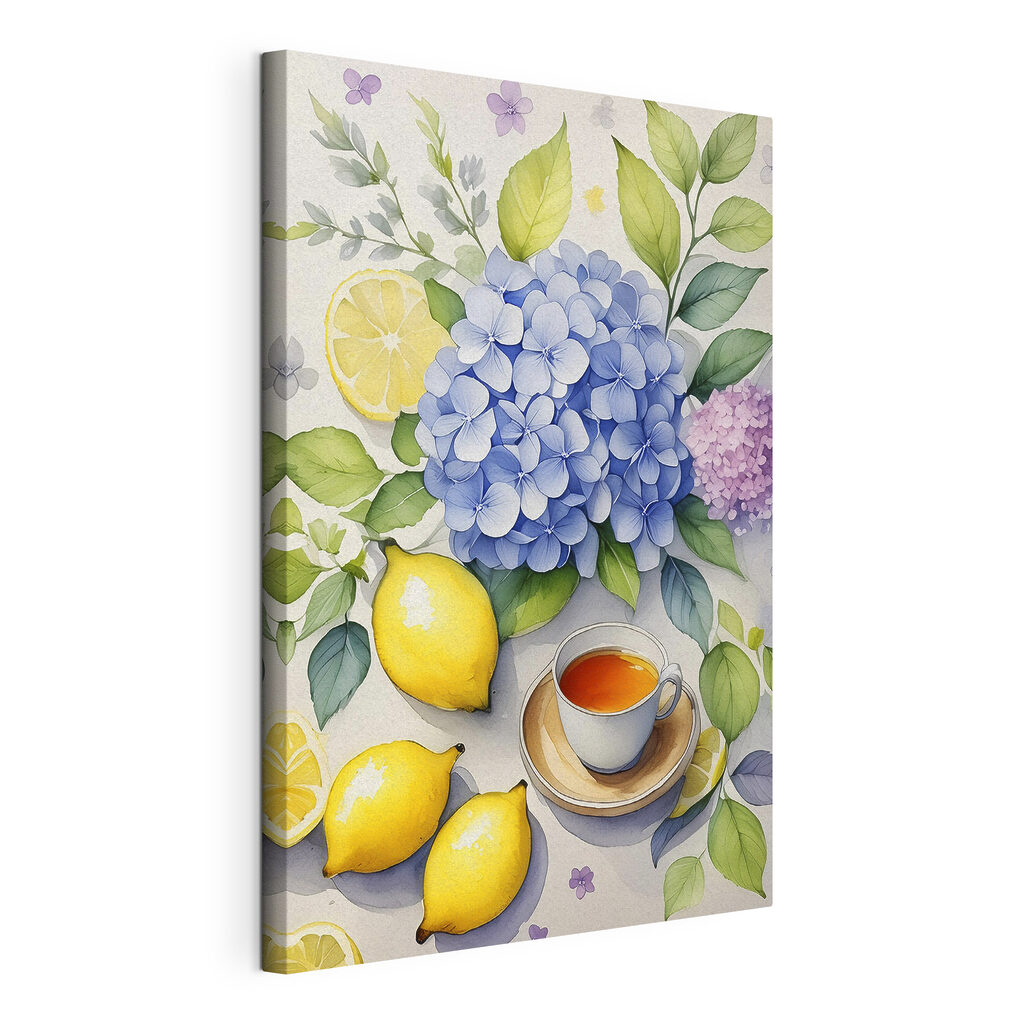 Hortensias et citrons — vue du produit