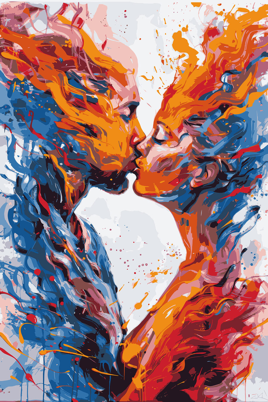 Avant le baiser — motif complet