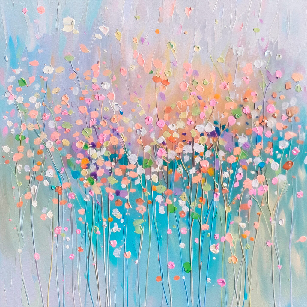 Fleurs comme des lueurs — motif complet