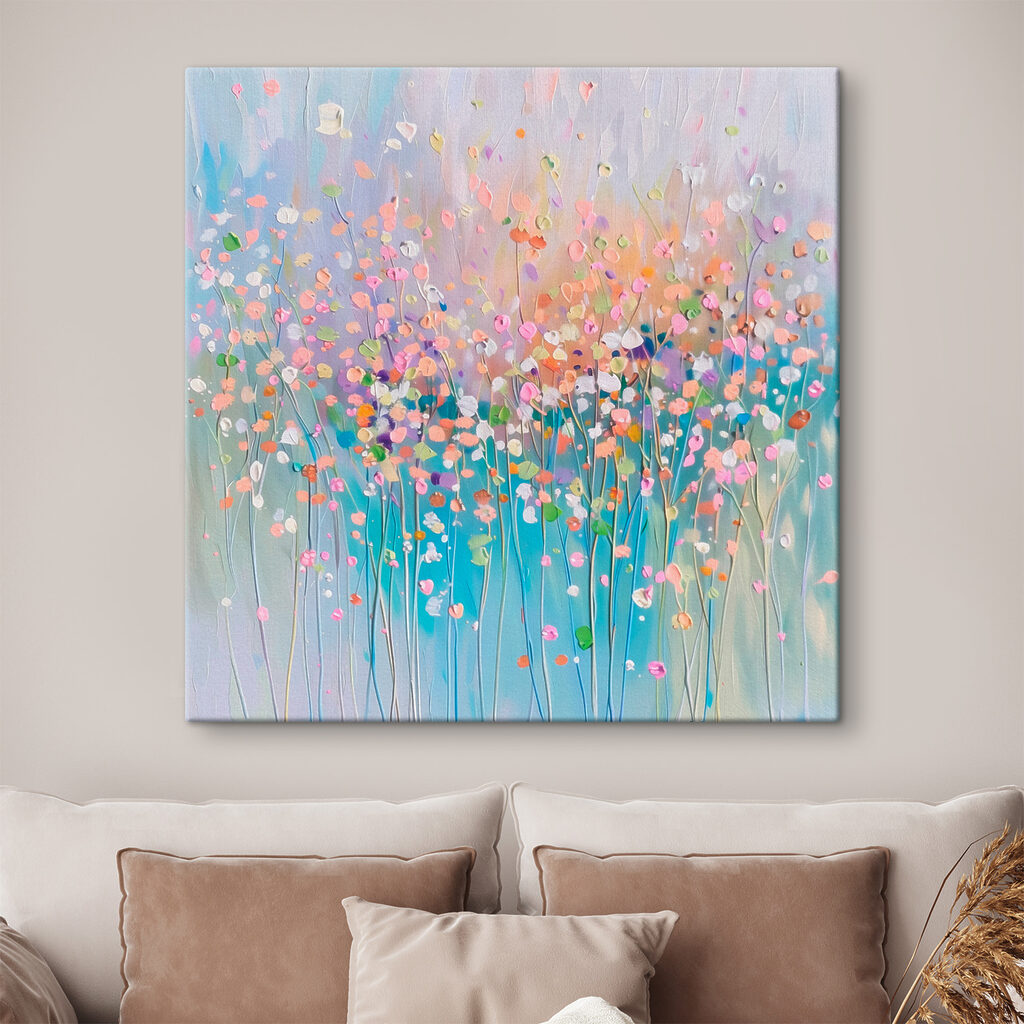 Fleurs comme des lueurs dans un intérieur
