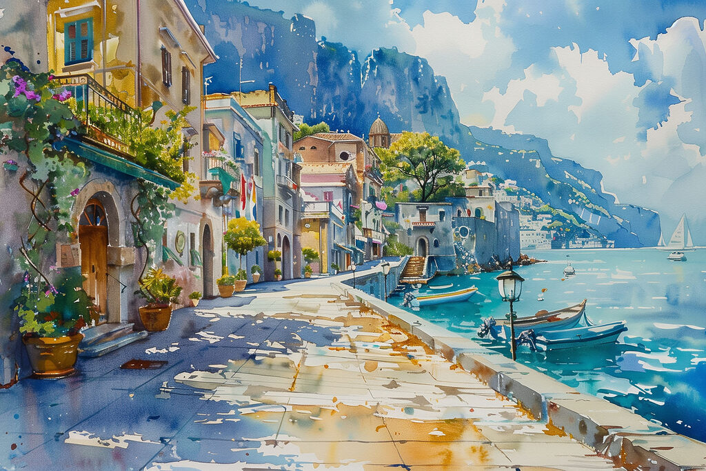 Flânerie sur la côte — motif complet