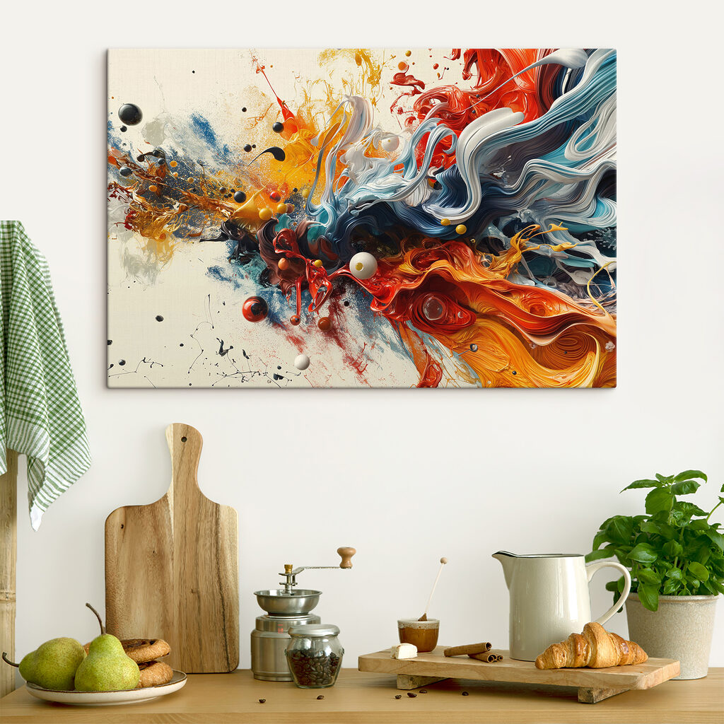 Tourbillon de couleurs dans un intérieur