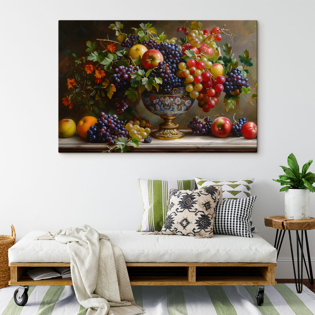 Abondance de fruits d’automne dans un intérieur