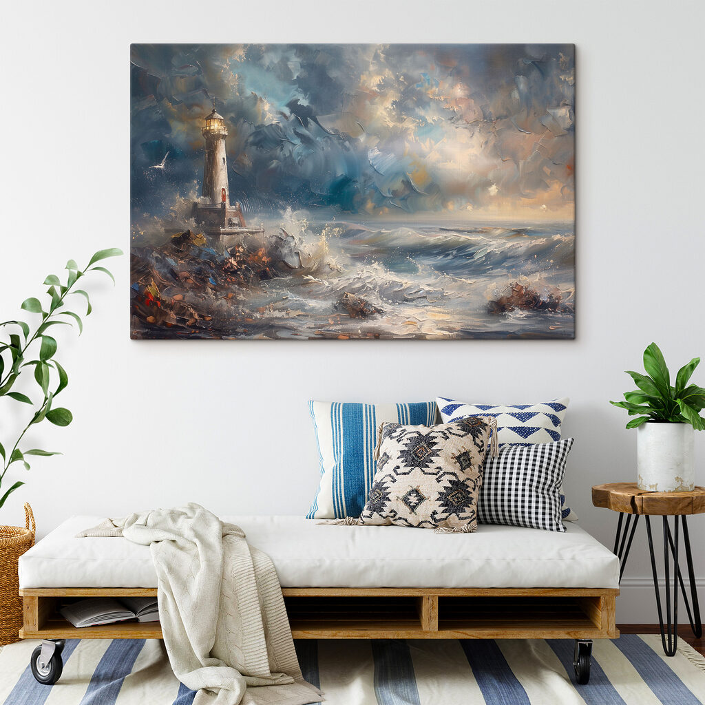 Phare face aux vagues — intérieur 2