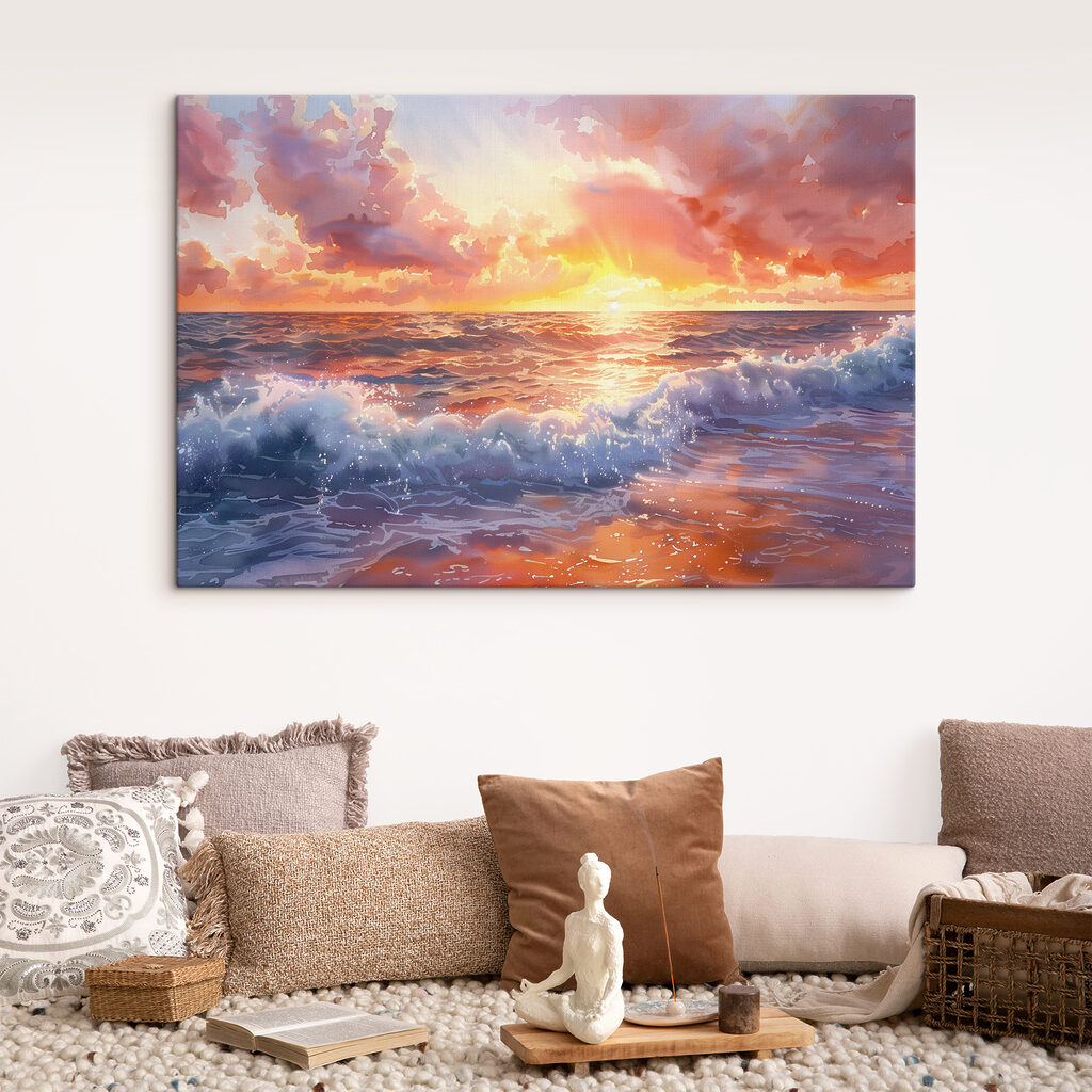 Soleil couchant sur l’océan — intérieur 2