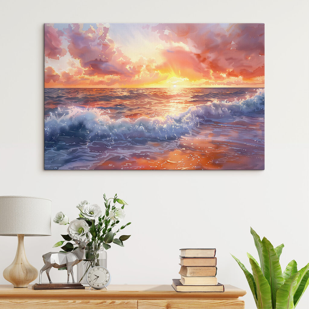Soleil couchant sur l’océan — intérieur 1