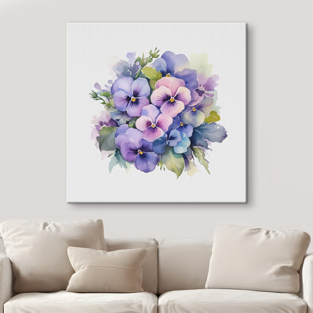 Violettes en douce aquarelle — intérieur 2