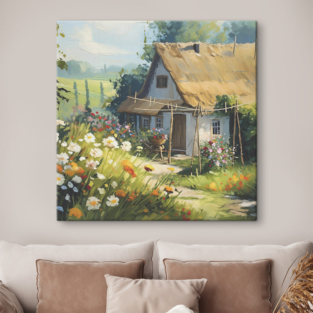 Chaumière parmi les marguerites — intérieur 2