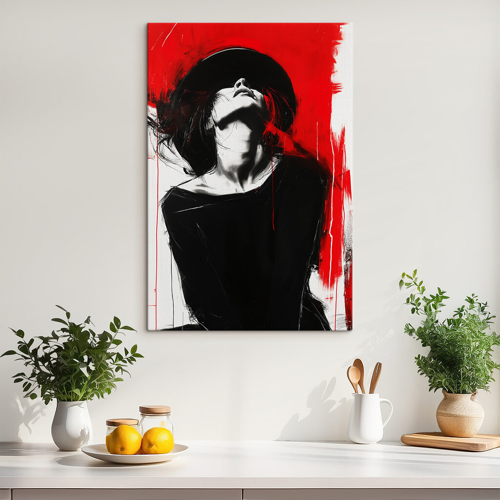 Chapeau noir sur rouge — intérieur 2