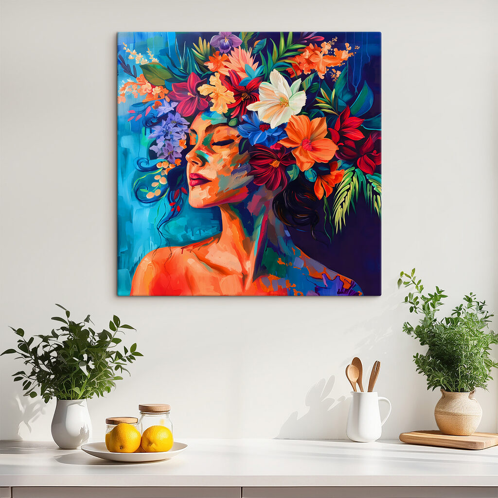 Ses pensées en fleurs dans un intérieur