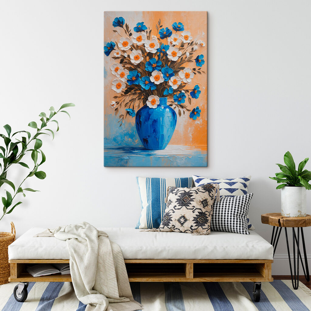 Fleurs au vase bleu — intérieur 2