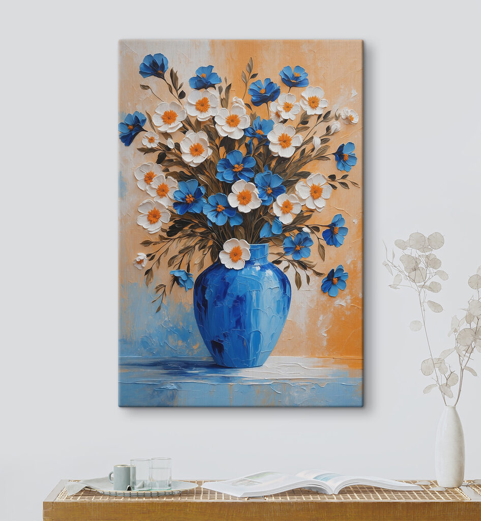 Fleurs au vase bleu — intérieur 3