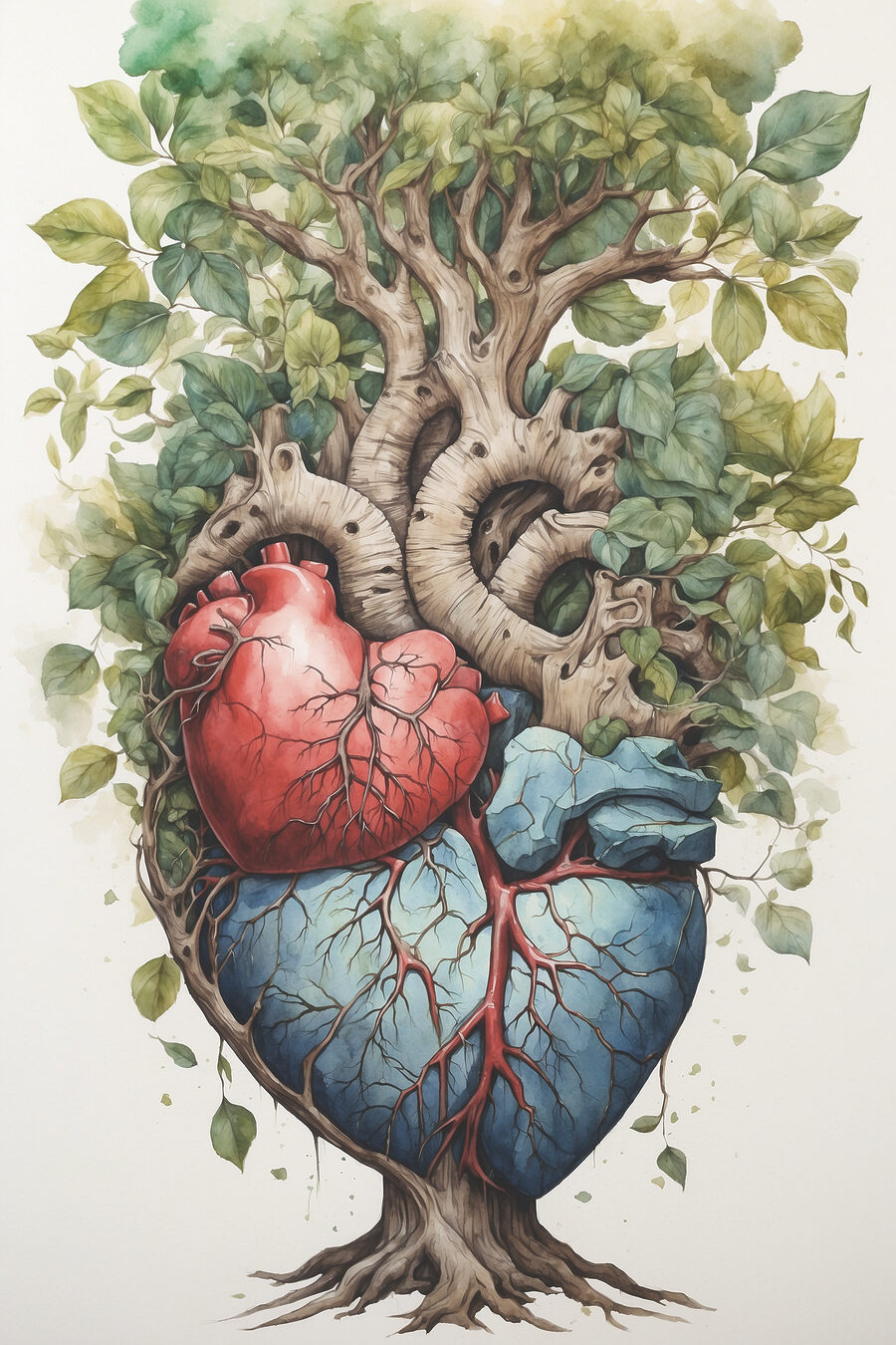 Arbre né du cœur — motif complet