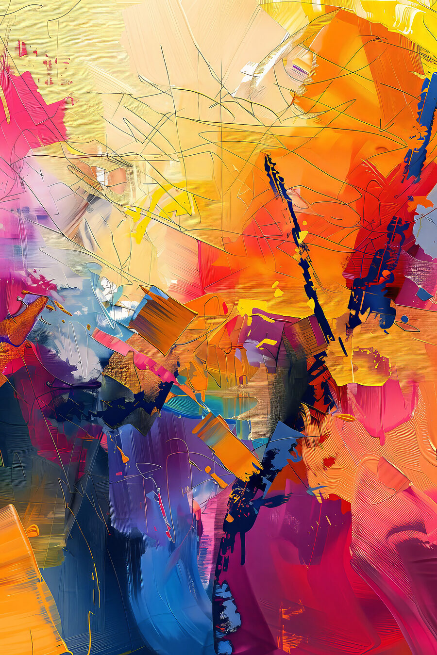 Couleurs et lignes — motif complet
