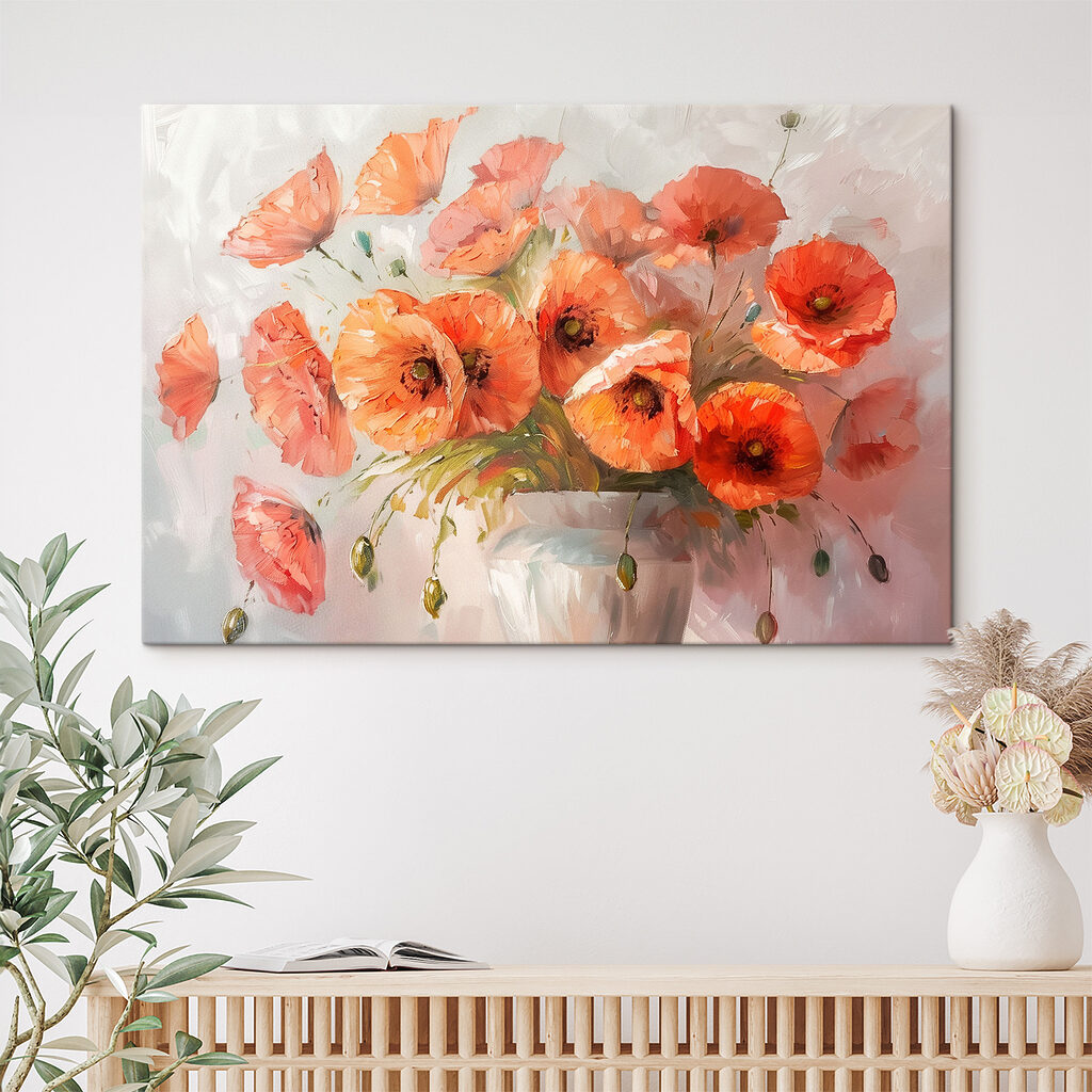 Coquelicots sur tiges fines — intérieur 1