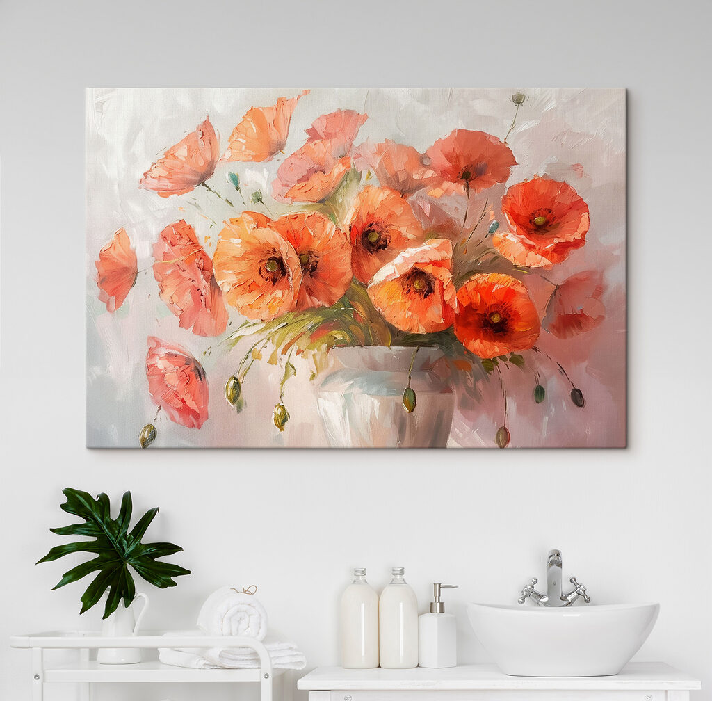 Coquelicots sur tiges fines — intérieur 2