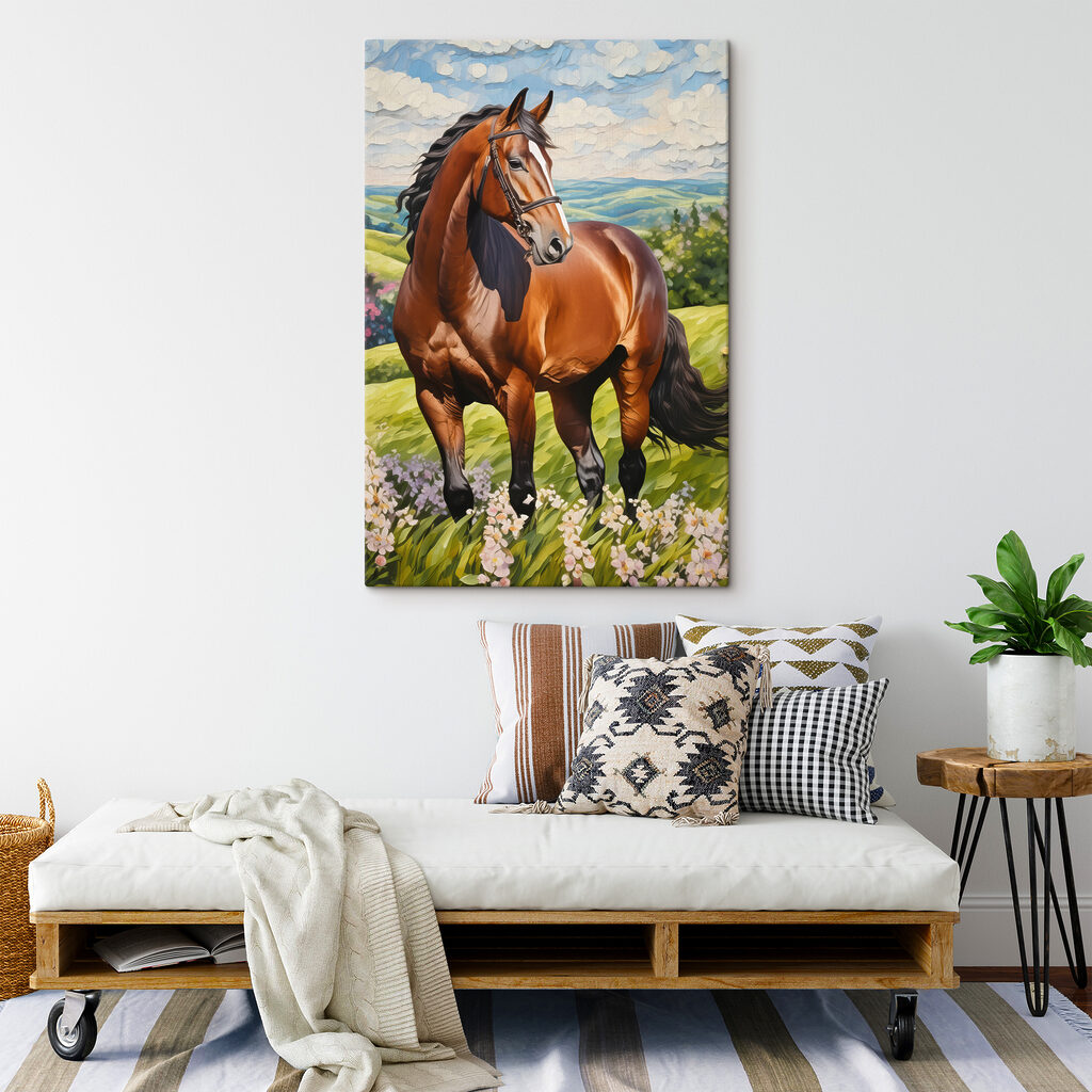 Cheval au pré — intérieur 2