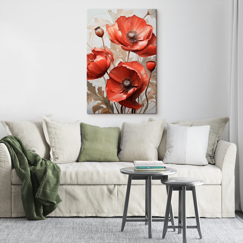 Coquelicots rouges éclatants — intérieur 2
