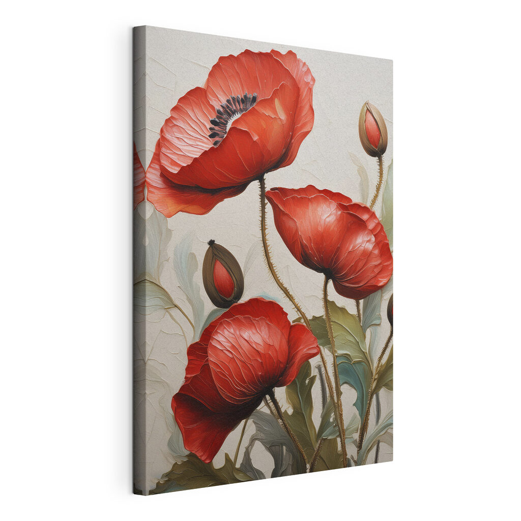 Coquelicots rouges épanouis — vue du produit