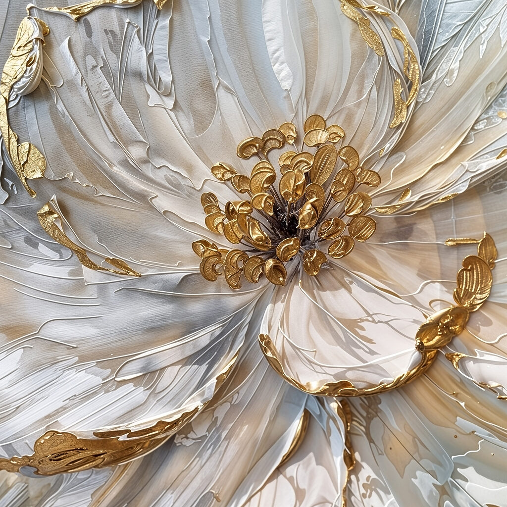 Fleur aux pétales étagés — motif complet
