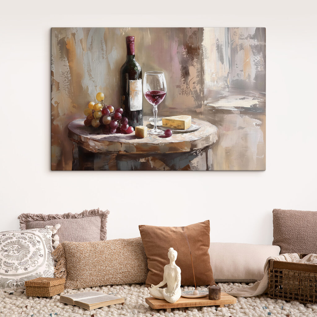Vin, raisins et fromage — intérieur 1