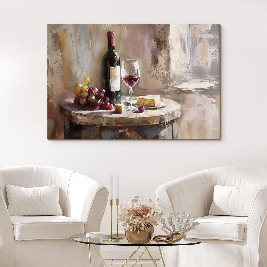 Vin, raisins et fromage — intérieur 2