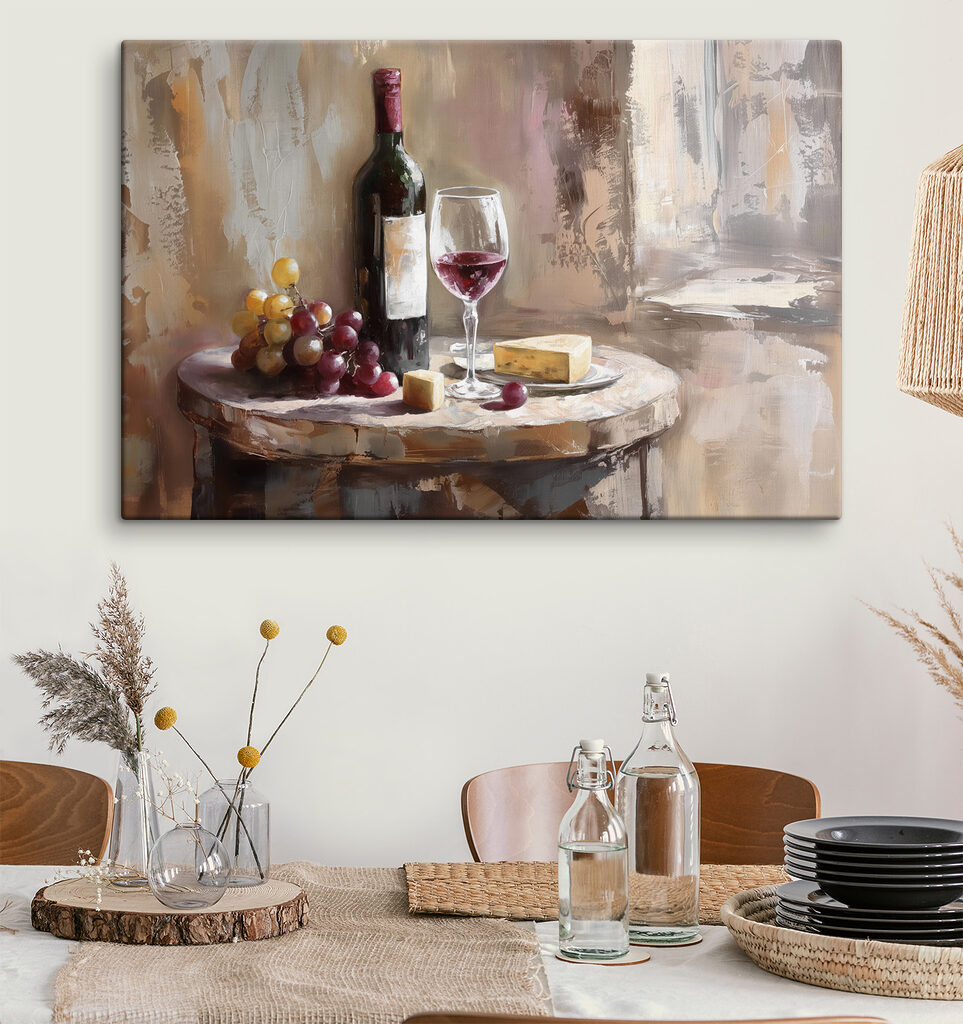 Vin, raisins et fromage — intérieur 3