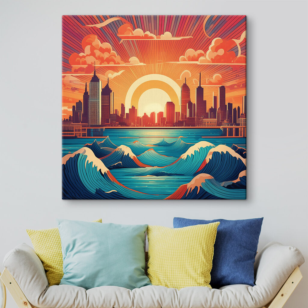 Ville face aux vagues — intérieur 2