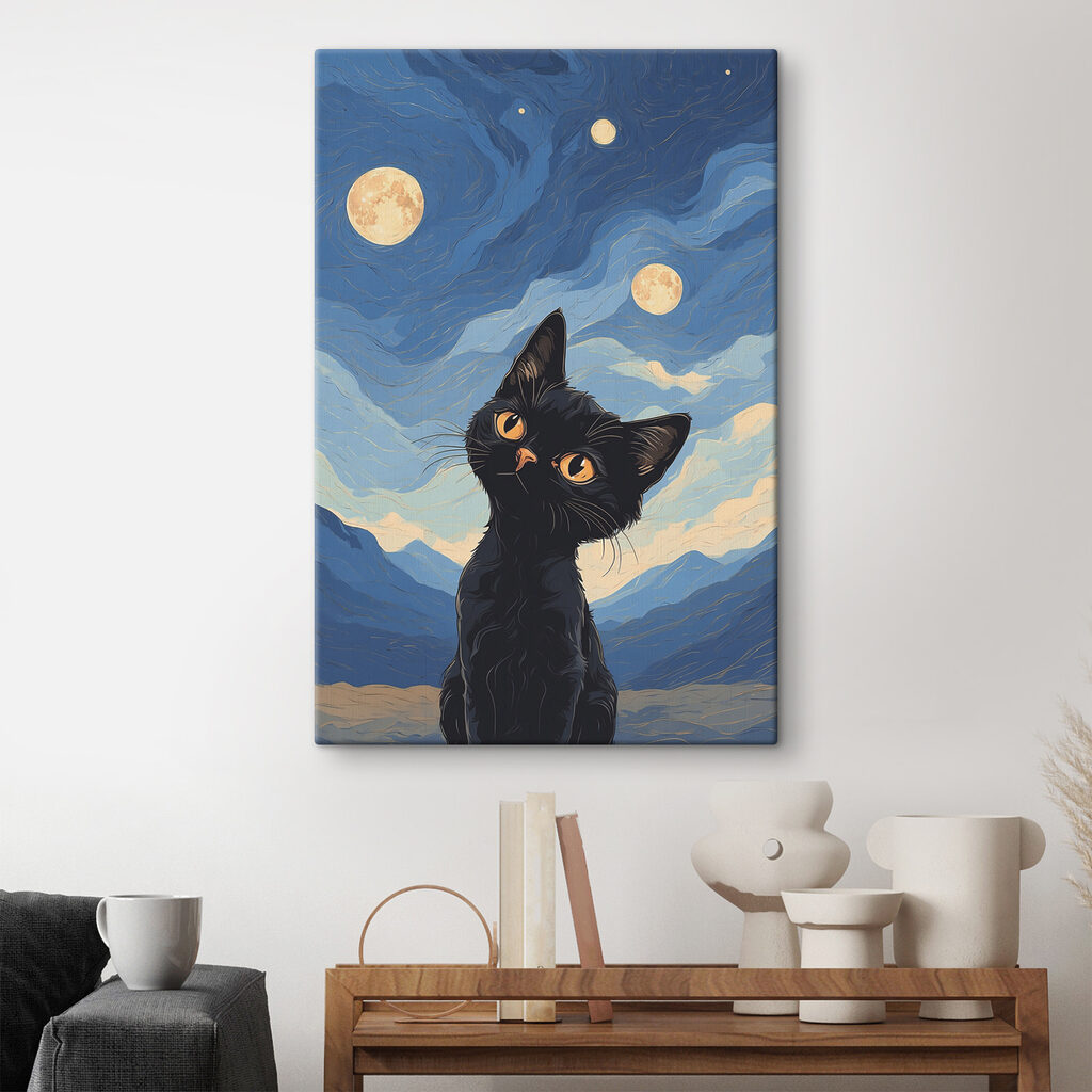 Chaton sous la lune — intérieur 2