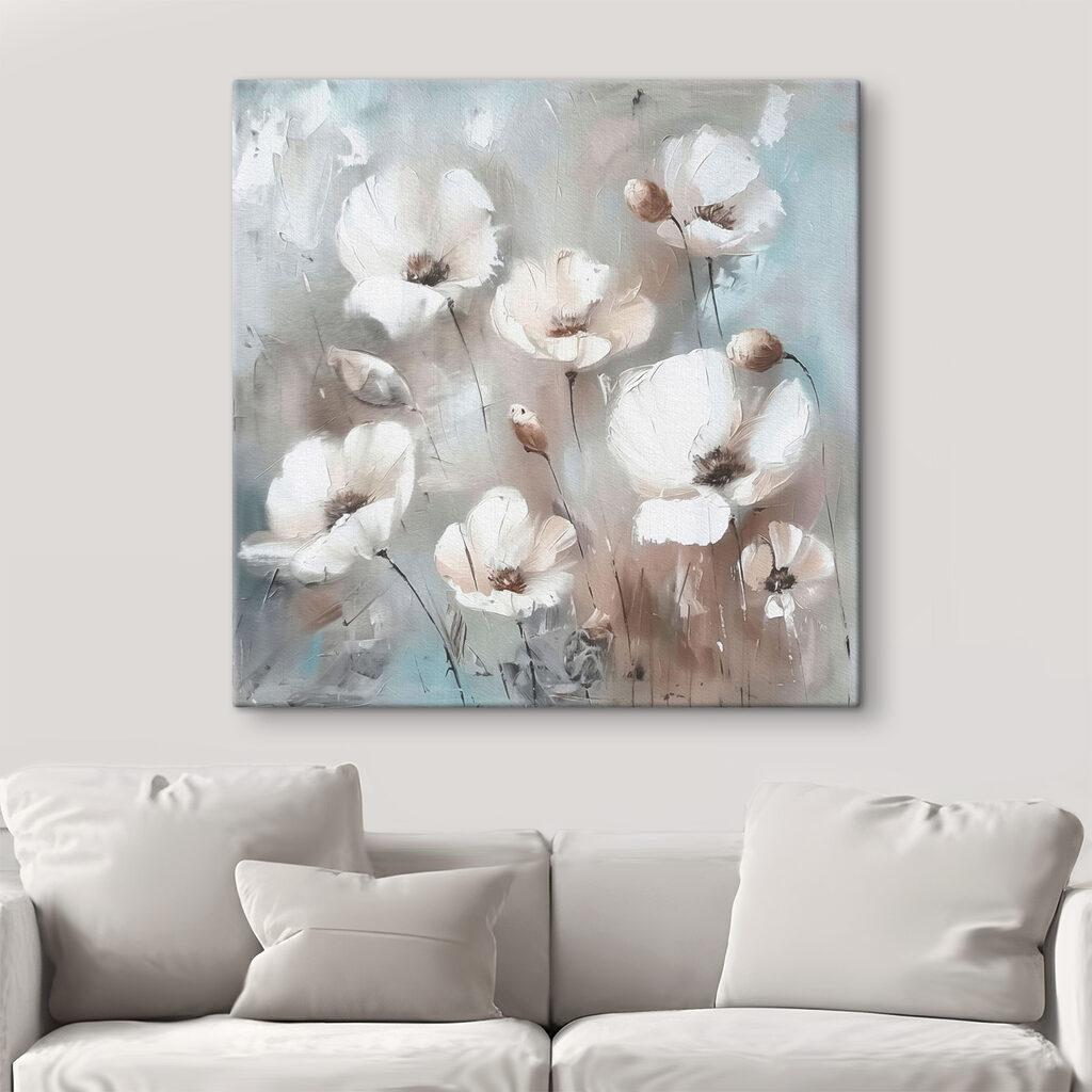 Fleurs sur bandes grises — intérieur 1